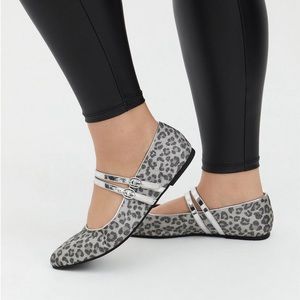 Torrid Double Strap Mary Jane - Silver Leopard Glitter - 8W